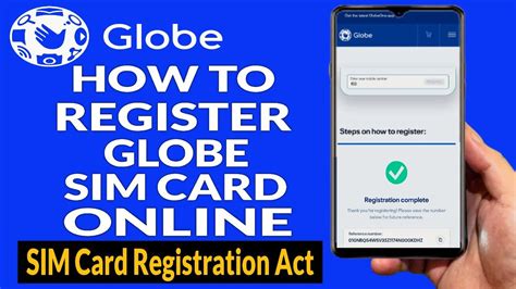 how to register globe sim|How to Register Your SIM Card in the P.